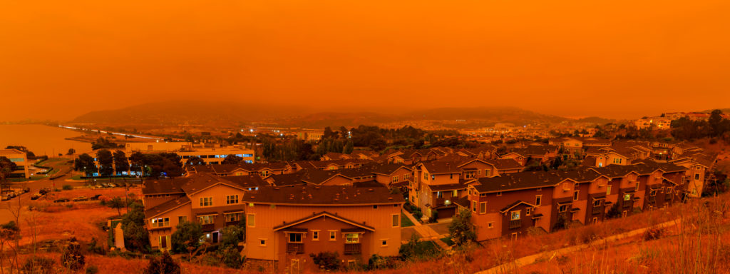 Orange haze from wildfires blankets San Francisco in September 2020
