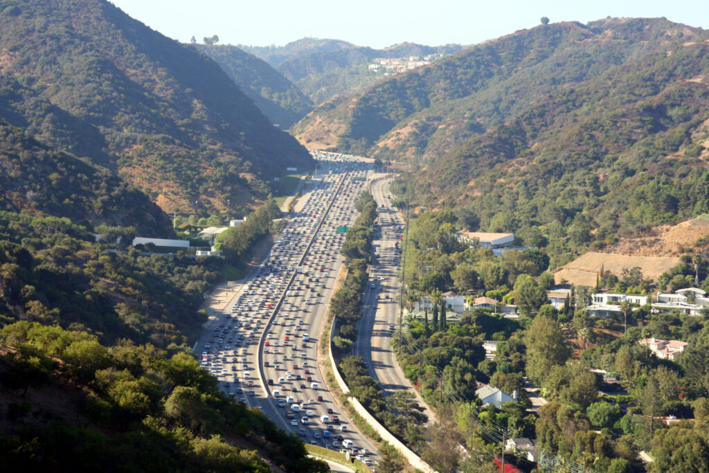 Traffic on I-405 in Southern California.